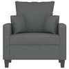 vidaXL Fauteuil Gris fonc&eacute; 60 cm Tissu
