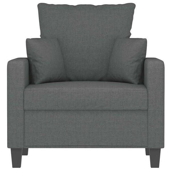 vidaXL Fauteuil Gris fonc&eacute; 60 cm Tissu