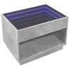 vidaXL Table basse avec LED infini gris b&eacute;ton 70x50x50 cm