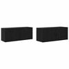 vidaXL Ensemble de meuble TV mural 2 pc Ch&ecirc;ne noir Bois d'ing&eacute;nierie