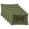 vidaXL Coussin avec oreiller HEERLEN 6 pi&egrave;ces Vert Fleece PV