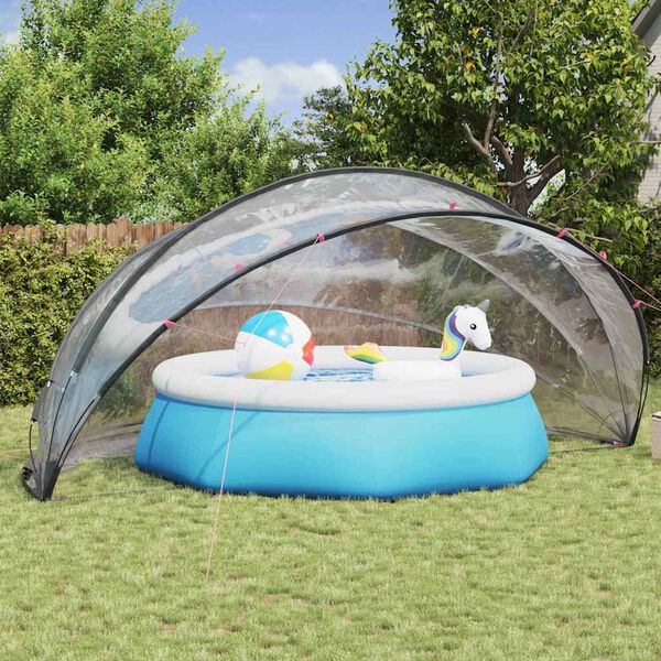 vidaXL D&ocirc;me de piscine Transparent 546 x 516 x 250 cm PVC
