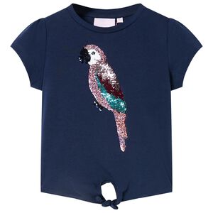 T-shirt pour enfants bleu marine 128