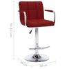 vidaXL Tabourets de bar lot de 2 rouge bordeaux similicuir