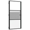 vidaXL Porte en verre 102,5 x 3,5 x 201,5 cm Aluminium Noir