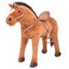 vidaXL Jouet en peluche Cheval Marron