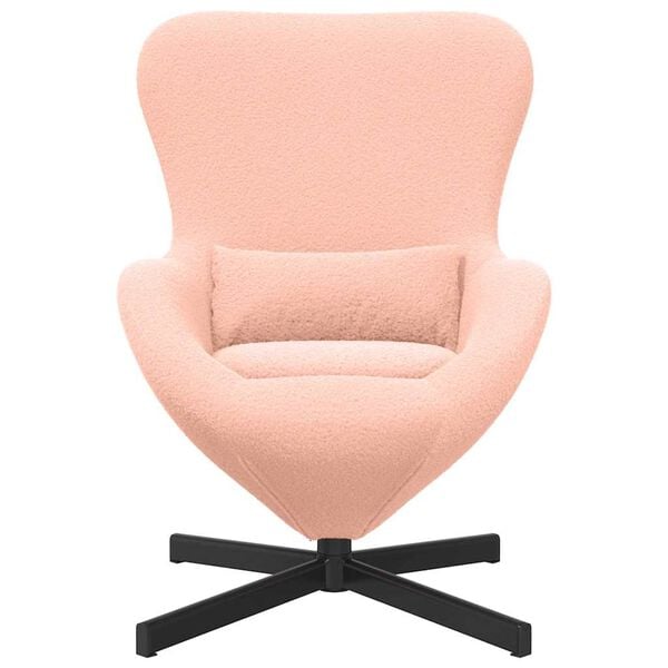vidaXL Fauteuil &oelig;uf Rose 63 x 73 x 90 cm tissu