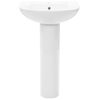 vidaXL Lavabo autoportant avec socle Céramique Blanc 520x440x190 mm