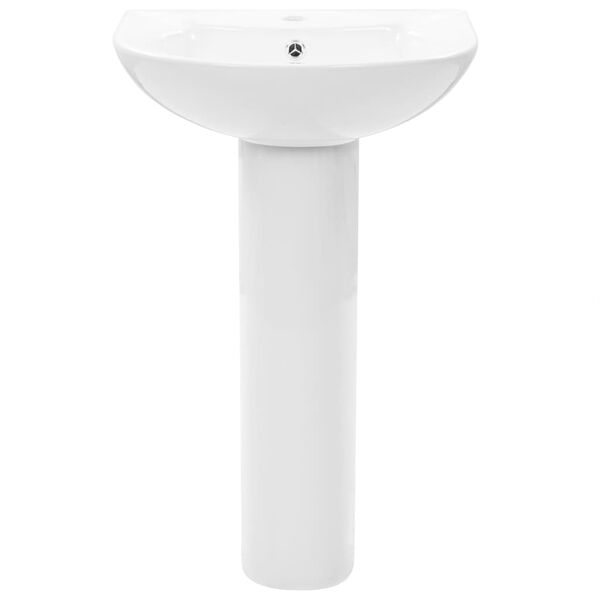 vidaXL Lavabo autoportant avec socle Céramique Blanc 520x440x190 mm