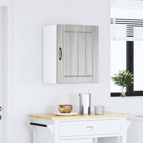 vidaXL Armoire murale de cuisine Lucca sonoma gris bois ing&eacute;nierie