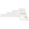 vidaXL Jardini&egrave;re 4 niveaux 106x104,5x36 cm blanc bois de pin massif