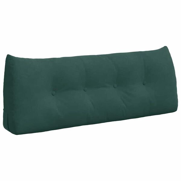 vidaXL Coussin de Dos Vert fonc&eacute; 120 x 24 x 50 cm Velours