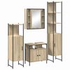 vidaXL Ensemble de mobilier de salle de bain 4 pc Ch&ecirc;ne Sonoma