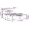 vidaXL Cadre de lit sans matelas 140x200 cm bois massif de pin