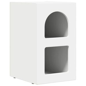 vidaXL Table de chevet ELST Blanc 29,5 x 33,5 x 50 cm
