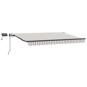 vidaXL Auvent r&eacute;tractable Gris clair et blanc 300 x 250 cm