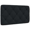 vidaXL Coussin de t&ecirc;te de lit noir 80 cm tissu