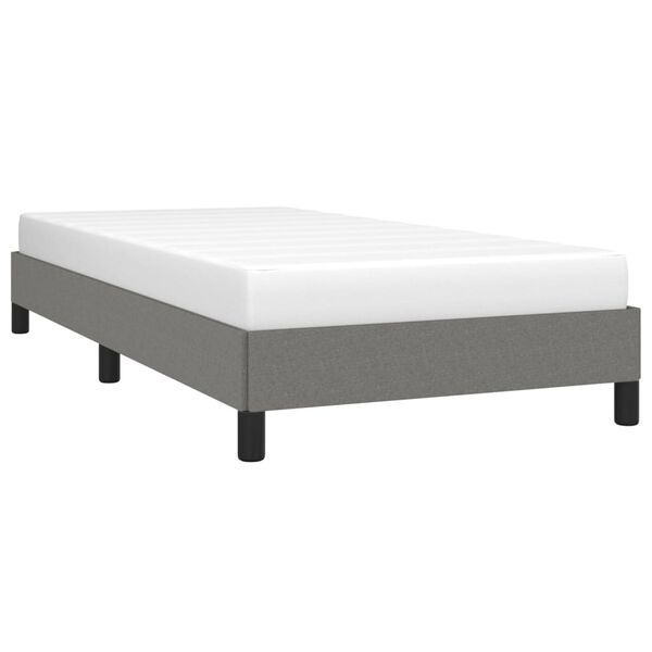 vidaXL Cadre de lit sans matelas gris fonc&eacute; 100x200 cm tissu