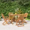 vidaXL Ensemble à manger de jardin 5 pcs Bois d'acacia solide