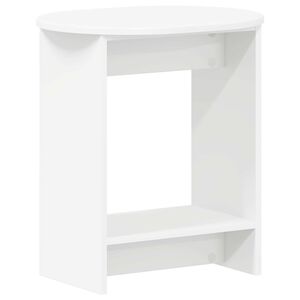 vidaXL Table d'appoint Blanc 50 x 39,5 x 55 cm Bois d'ing&eacute;nierie