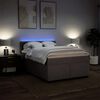 vidaXL Sommier &agrave; lattes de lit avec matelas Taupe 140x190 cm Tissu