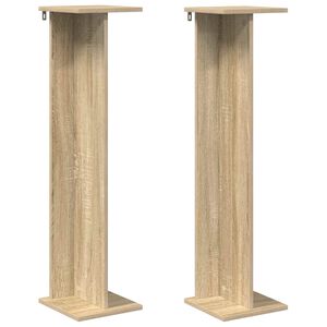 vidaXL Support de Plante Ch&ecirc;ne Sonoma 25 x 25,5 x 100,5 cm