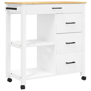 vidaXL Chariot de cuisine MONZA 84x40x88,5 cm bois massif de pin