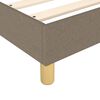 vidaXL Sommier &agrave; lattes de lit avec matelas Taupe 90x190 cm Tissu