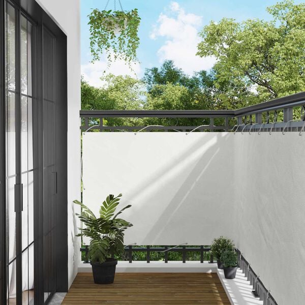 vidaXL &Eacute;cran de balcon Blanc 110 x 1000 cm Tissu Oxford