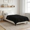 vidaXL Duvet d'&eacute;t&eacute; simple Matelass&eacute; Noir 140 x 220 cm Microfibre