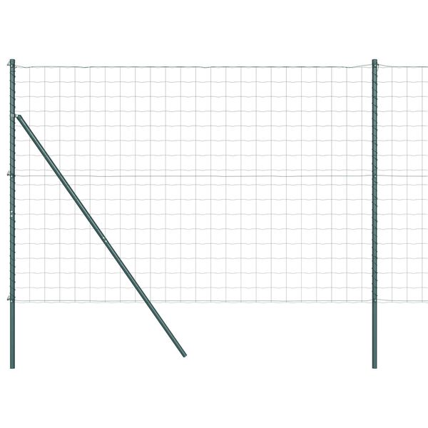 vidaXL Cl&ocirc;ture avec poteau Vert 1,5 x 10 m Acier