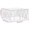 vidaXL Table basse 100x100x50 cm acier inoxydable et verre