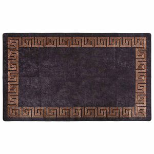 vidaXL Tapis lavable 120x180 cm noir et dor&eacute;