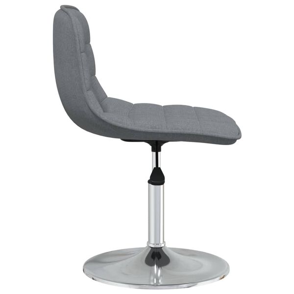 vidaXL Chaises pivotantes &agrave; manger lot de 6 gris clair tissu