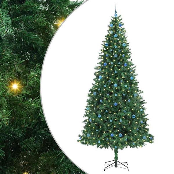 vidaXL Sapin de No&euml;l artificiel Vert 300 cm PVC, m&eacute;tal et plastique