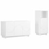vidaXL Ensemble d'armoire de salle de bain 2 pc Blanc