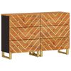 vidaXL Armoires lat&eacute;rales 2 pcs marron et noir 60x33,5x75 cm