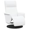 vidaXL Fauteuil inclinable avec repose-pieds blanc similicuir