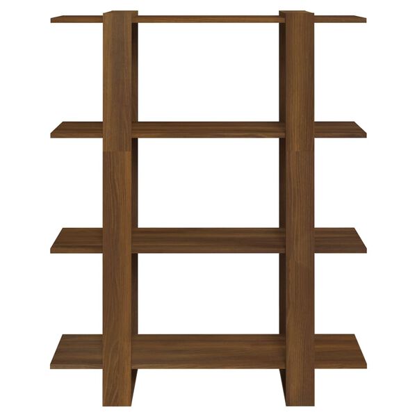 vidaXL Bibliothèque/Séparateur de pièce Chêne marron 100x30x123,5 cm