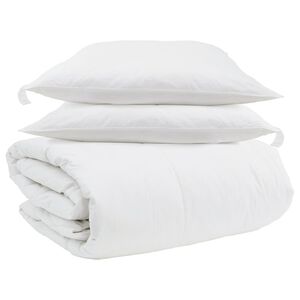 vidaXL Ensemble de Duvet avec oreiller 3 pcs Blanc Plume de canard