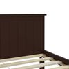 vidaXL Cadre de lit sans matelas marron fonc&eacute; pin massif 100x200 cm