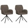 vidaXL Chaises de salle &agrave; manger pivotantes 2 pc Simili daim