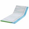 vidaXL Surmatelas Blanc et vert 80 x 200 cm Tissu Jacquard