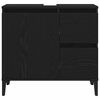 vidaXL Ensemble de mobilier de salle de bain 3 pcs Ch&ecirc;ne noir