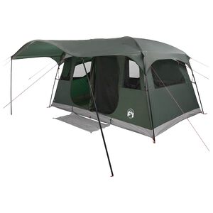 vidaXL Tente tunnel 10 personne Vert arm&eacute;e Polyester et Acier