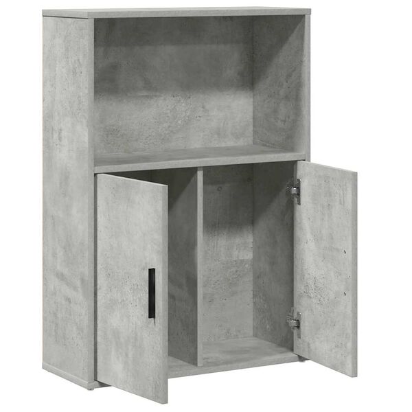 vidaXL Bibliothèque gris béton 60x24x85 cm bois d'ingénierie