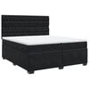 vidaXL Sommier &agrave; lattes de lit et matelas Noir 200x200 cm Velours
