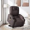 vidaXL Fauteuil inclinable de massage &eacute;lectrique Marron fonc&eacute; Tissu