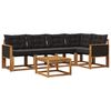 vidaXL Ensemble de canap&eacute;s d'ext&eacute;rieur 6 pc Naturel et noir