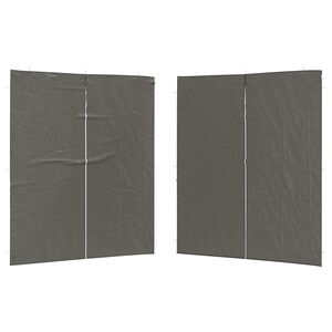 vidaXL Mur de tente de f&ecirc;te 2 pi&egrave;ces 200 x 195 cm Anthracite